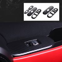 Wholesale Door Window Control Covers Carbon Fiber Lifter Switch Interior Mouldings Handrail Cover Sticker Case For Mini Cooper F55 F56