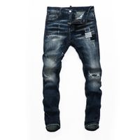 Wholesale Mens pants skinny jeans light wash ripped Long blue motorcycle rock