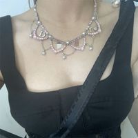 Wholesale d Family s Ancient Pink and Diamond Pearls the Most Beautiful Temperament Level Minority Vintage Necklace Light Luxury Goddess s Clavicle