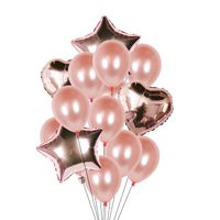 Wholesale Party Decoration Rose Gold Confetti Baloons Foil Champagne Star Balloon Wedding Latex Ballon Globos BabyShower Birthday Supplies