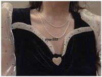 Wholesale 2021 Bag Parts Shining silver nude necklace with light luxury Korean versatile niche collarbone caterpillar chain accessory