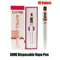 Wholesale DIME Disposable E cigarette Vape Pen Kit mAh Battery ml Empty Ceramic Coil Thick Oil Cartridge Tank Gift Box