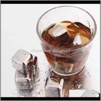 Wholesale 304 Stainless Steel Ice Cube Reusable Chilling Stones For Whiskey Wine Keep Your Drink Longer Cold Metal Ice Whiskey Red Wine Cooling Qr7Hs
