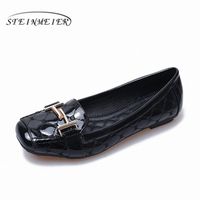 Wholesale Women Shoes Comfortable Soft Bottom Pregnant Women Flat Flat Shoes Square Buckle Oxford Casual Spring Black Beige Red Loafers For s7gW