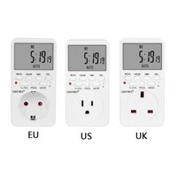 Wholesale Timers EU UK US Plug Outlet Digital Timer Socket Time Relay Switch Control Programmable K43C