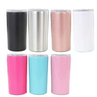 Wholesale Stylish Multi coloured Oz Tumbler Cups Double Wall Stainless Steel Vacuum Insulated Beer Coffee Cup With Straw And Lid