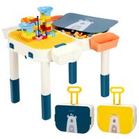 Wholesale Children Building block Set game table seat and chairs height increase storage slide blocks