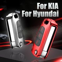 Wholesale Kia K2 K5 Rio Sportage TPU Carbon Fiber Car Key Case Cover For Hyundai i30 i40 IX25 Creta IX35 HB20 Solaris Elantra Accent