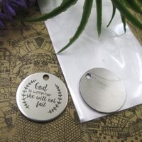 Wholesale 40pcs stainless steel charms quot GOD IS WITHIN HER SHE WILL NOT FAIL quot more style choosing DIY pendants fo necklace
