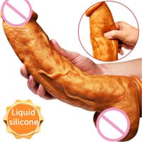 Wholesale Sexy Huge Dildo Female Masturbator Super Soft Realistic Penis Double layer Silicone Suction Cup s for Women Big Dick