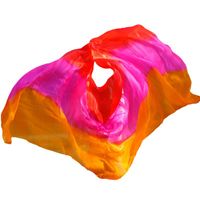 Wholesale Stage Wear Silk Veils Belly Dance Women Practice Performance Customizable Hand Dyed Veil Dancing Props Accessories