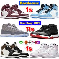 Wholesale Mens Basketball Shoes s Bordeaux University Blue High dark mocha twist Mid Barely Rose UNC s Cool Grey Bred Concord women Designer sneakers Sport trainers