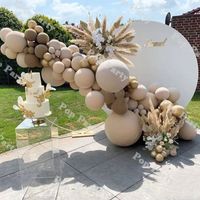 Wholesale 87pcs balloon garland Apricot Baby Shower Brown Balloons Arch Gold Mam Bride to be Mother s Day Birthday Party Decoration