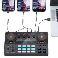 Wholesale MAONO CASTER LITE AM200 Microphone Mixer Digital Audio Interface Podcast Sound Card Rechargeable Podcaster Phone Computer PC
