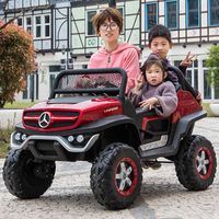 Wholesale Two person children s electric vehicle off road Merced Benz four wheel remote control baby unimok toy car can sit very large