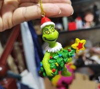 Wholesale Party Favor Grinch Christmas Ornaments Tree Xmas Decorations Creative Decoration Resin pendants Accessories chrilden gift