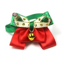 Wholesale Christmas Decorations Holiday Pet Cat Dog Collar Bow Tie Adjustable Neck Strap Grooming Accessories Product Supplies