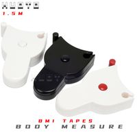 Wholesale Fitness Accurate Body Fat Caliper Measuring Body Tape Ruler Measure Mini Cute Tape Measure White Drop Shipping Q2