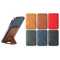 Wholesale Card Holders Magnetic Holder Wallet Mobile Phone Leather Case For Iphone Pro Max Mini Back Pocket Desk Mount Bracket