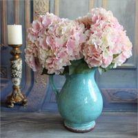 Wholesale Decorative Flowers Wreaths Large European Artificial Head Mallorca Flower Ball Hydrangea About Wedding Home Decoration Fake Indoor Table