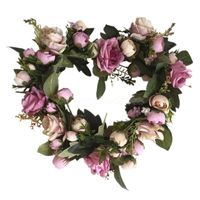 Wholesale Decorative Flowers Wreaths Pc Garland Ornament Colorful Wreath Decor Heart Hanging For Door Wall CDC16