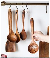 Wholesale Spoons Teak Kitchen Utensils Household Non Stick Pot Cooking Shovel Frying Rice Spoon Soup Drain Spoon