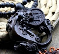 Wholesale Chinese Statue Dragon happy buddha statue Wood Carving Car Pendant Ornament Accessories Amulet AWJ005