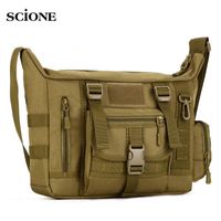 Wholesale Outdoor Bags Inch Laptop Shoulder Bag Men s Backpack A4 Document Tactical Molle Messenger Sport Crosscody Sling Pack XA458WA