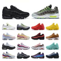 Wholesale men women running shoes Triple Black White Neon Volt Total Orange Grey USA Solar Red City Special Crystal Blue mens trainers outdoor sports sneakers