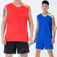 Wholesale Running Sets Mens Tracksuit Summer Basketball Jersey Shorts Two Pieces Quick Dry Fitness Sportswear Badminton Suit