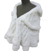 Wholesale Scarves Women s Winter Cape Genuine Rex Fur Shawl Female Knitted Poncho Wraps L cm colors
