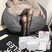 Wholesale Sexy Women Stocking Black Lady Classic Letter Pattern Women s Socks High Quality Hosiery One Size Hot Sale Tights