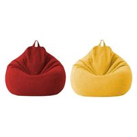 Wholesale Chair Covers Lazy Sofa Cover Unfilled Linen Recliner Seat Bean Bag Puff Tatami Household Items Red Yellow
