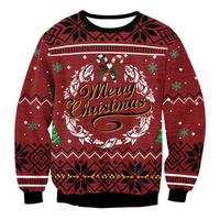 Wholesale Men s Hoodies Sweatshirts Merry Christmas Women Man Ugly Sweaters Funny Xmas D Printed Couples Round Neck Holiday Jumper Tops