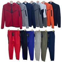 Wholesale thick Tech Fleece tracksuit Mens Sports sportswear Pants Hoodies Jackets Space Cotton Trousers Womens Bottoms joggers Man Running jacket High Quality Muti men Colors