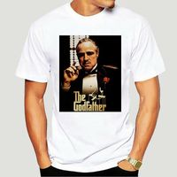 Wholesale Men s T Shirts Awesome The Godfather Vito Corleone Graphic Cotton T Shirt Crewneck S XL Plus Size Retro Movie Tee K