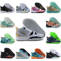 Wholesale 2021 Newest Release Kyrie Men Basketball Shoes Top Quality s Bred Blue Shark Irving Mens Trainers Sports Sneakers Size US7