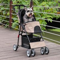 Wholesale Cat Carriers Crates Houses Stroller Foldable Dog With Removable Liner Storage Basket For All Sizes Pet Multiple Colors Suplies Outdoor