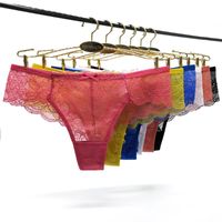 Wholesale Women s Panties Pieces Pack Sexy Low Rise Lace Women Transparent Underwear Girls Thin Underpants Ladies Lingerie Thong Briefs Solid