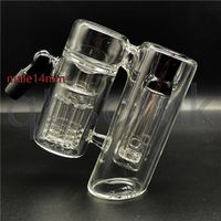 Wholesale QBsomk Showerhead Ash Catcher Double Chamber with Arm tree perc Ashcatcher for Glass Bongs Glass smoking accessories