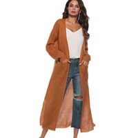 Wholesale New European Women Long Cardigan Plus Size Thick Kimono Long Sleeve Sweater Loose Asymmetrical Hem Women Outerwear Black Gray H1023