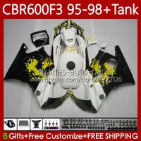 Wholesale Body Kit For HONDA Bodywork CBR600F3 CC FS Graffiti yellow No CBR F3 CBR600 F3 FS CC CBR600FS CBR600 F3 Fairing Tank