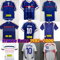 Wholesale 1998 RETRO ZIDANE HENRY soccer jerseys Maillot Équipe De France Vintage Football shirt maillot equipe de france Uniform