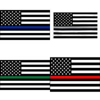 Wholesale US Stock Thin Blue Line Red Line Flags x5 FT Styles Polyester Flag US Police Fire Respect and Honor Banner Flags K2