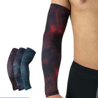 Wholesale Sports Gloves Printed Dot Men Protection Running Cycling Cuff Cover Sun Bicycle UV Protective Arm Sleeve Bike Sport Warmers Sleeves