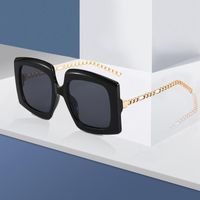 Wholesale Sunglasses Europe And The United States Sell Like Cakes Cat s Eye Fashion Female Square Metal Chain Glasses