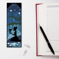 Wholesale Bookmark Night View Embroidery Kit DIY Printed Double Sided Cross Stitch Art Craft For Books Birthday Gifts Supplies