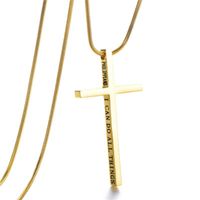 Wholesale Charms Simplicity Stainless Steel Pendant Necklace Cross Titanium Jewelry For Men And Women Colors