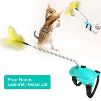 Wholesale Cat Toys Pet Interactive Toy Spring Feather Dog Wand Strap Holder Funny Supplier For Small Animal