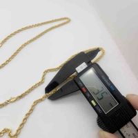 Wholesale Wholale Hip Hop sole dign italy craft K Solid Gold Chains MM inch inch inch Pure Gold Rope Chain Men Necklace